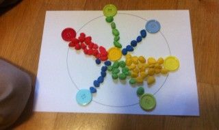 Mandalas con botones y piedras. 3 mandalas pedres 2