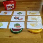 juego con frutas y verduras
