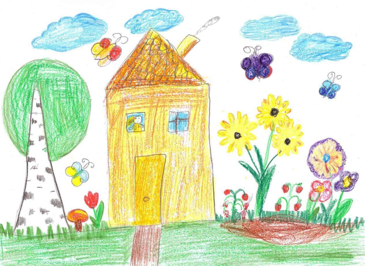 dibujo infantil casa